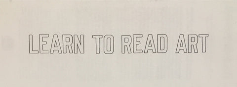 Learn to Read Art (Lawrence Weiner)