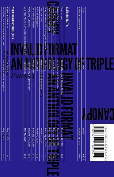 Invalid Format, An Anthology of Triple Canopy, Volume 2
